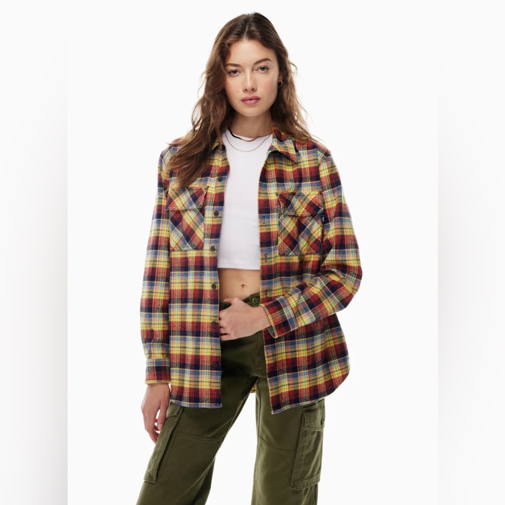Aritzia Tna Plaid Women's Utility Outdoor Hiking Jacket Sz S